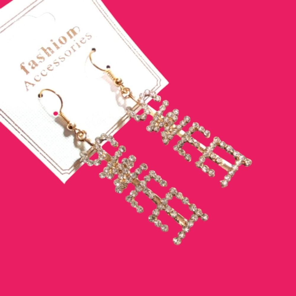 3 for $15 Gold Sweet Rhinestone Earrings